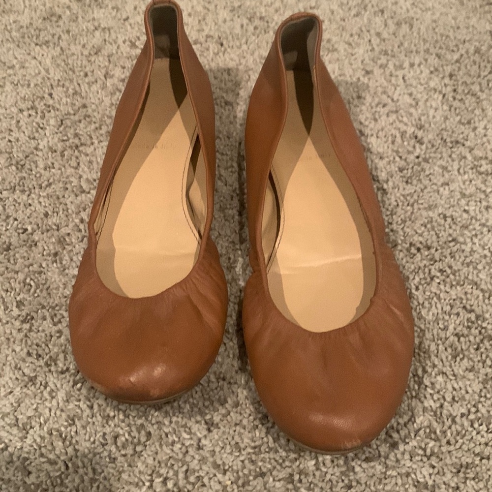 J.Crew leather baller flats